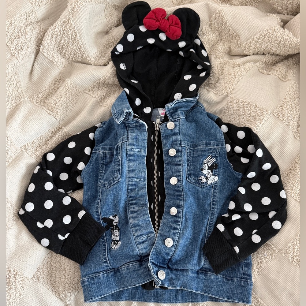Disney Junior Polka Dot Jacket with Red Bow